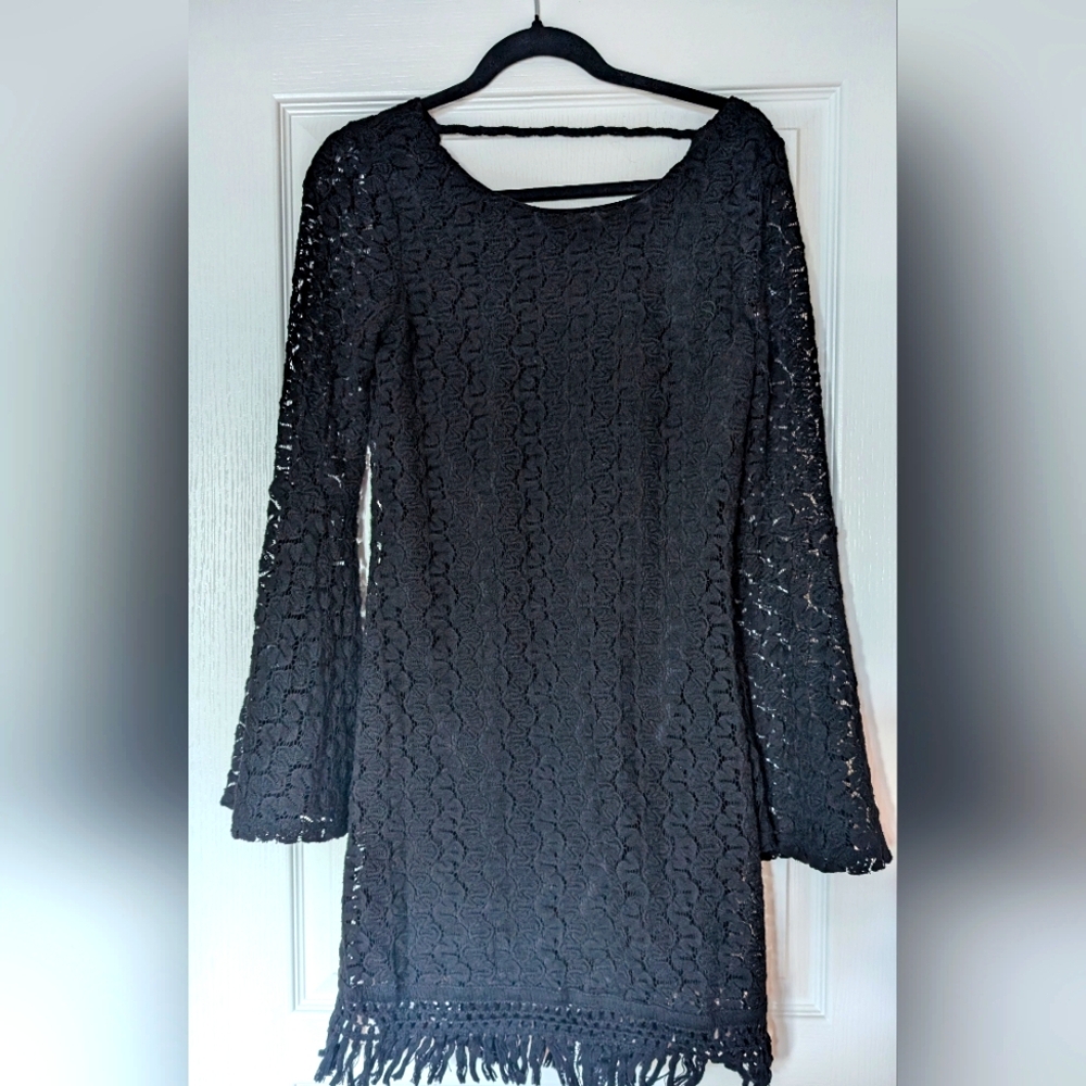 Bell-Sleeve Dress